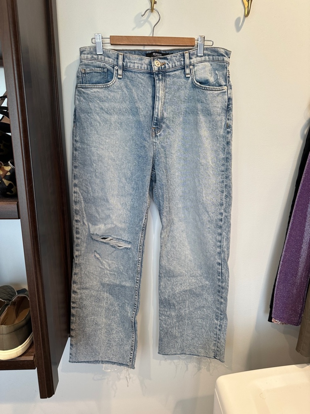 Hudson Remy Jeans Light Wash Straight Crop Jeans